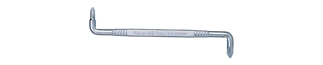 Отвертка двусторонняя изогнутая Z-образная PH3-PH4 200мм