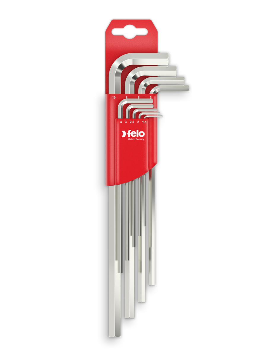 Набор ключей Г-образных шестигранных удлиненных 9шт HEX 1,5-10,0мм