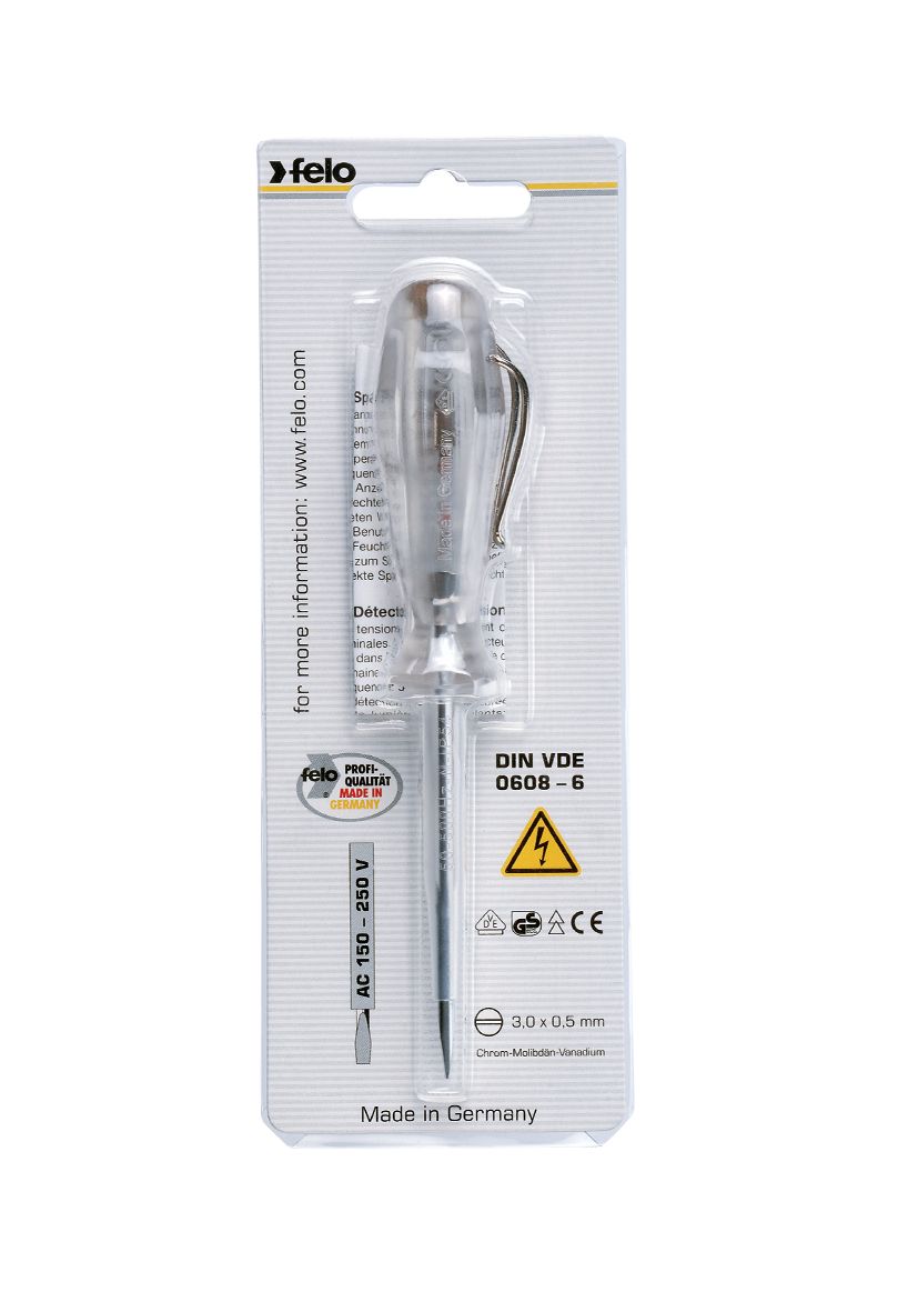 Отвертка тестер напряжения 3,0X0,8X70 на блистере