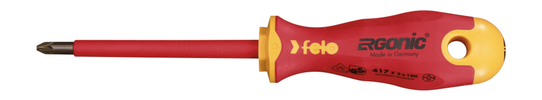 Отвертка диэлектрическая Ergonic крестовая +/- Z 2X100