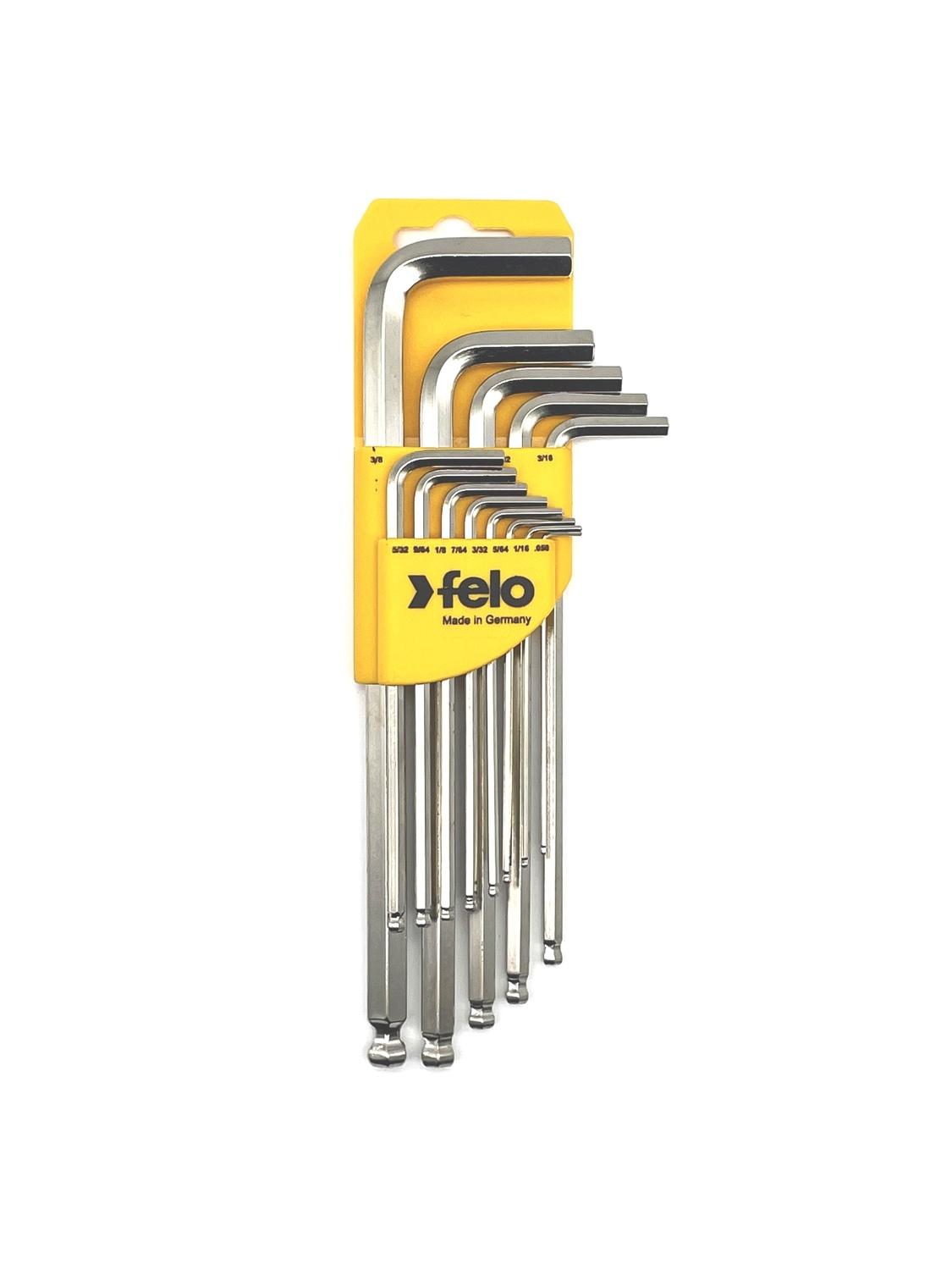 Набор дюймовых ключей Г-образных шестигранных удлиненных с шаровым окончанием 13шт HEX .050''-3/8''