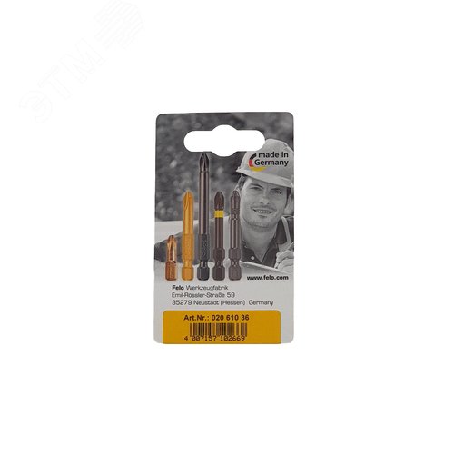 Бита Плоская шлицевая 6,5X1,2X25, серия Industrial, 2шт в блистере - фото 3