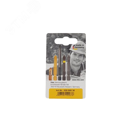 Бита Плоская шлицевая 8X1,2X25, серия Industrial, 2шт в блистере - фото 2