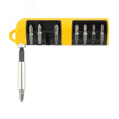 Набор бит SL/PH/PZ/Tx Industrial с держателем бит в кейсе, 9 шт - фото 1