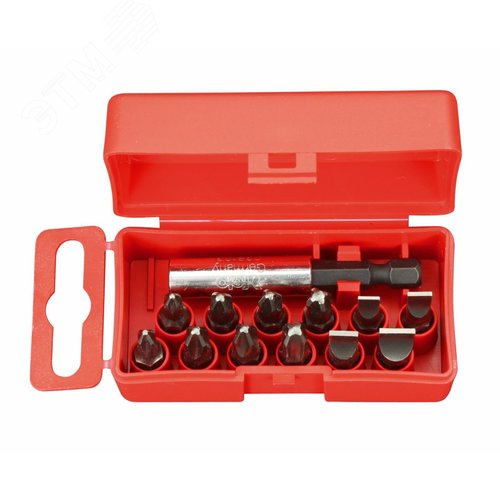 Набор бит SL/PH/PZ Industrial с держателем бит в кейсе, 13 шт - фото 1