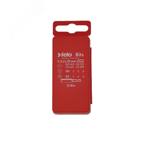 Набор бит SL/PH/PZ Industrial с держателем бит в кейсе, 13 шт - фото 3