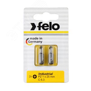 Изображение товара Бита крестовая PZ 1X25, серия Industrial, 2 шт в блистере (упак)