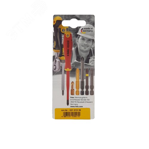 Бита крестовая PZ 1X50, серия Industrial, 2 шт в блистере - фото 3