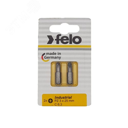 Бита крестовая PZ 3X25, серия Industrial, 2 шт в блистере - фото 2