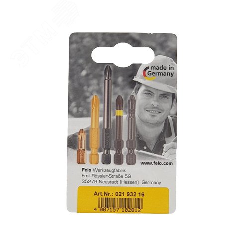 Бита крестовая PZ 1/PZ 2/PZ 3X25, 3 шт в блистере - фото 2