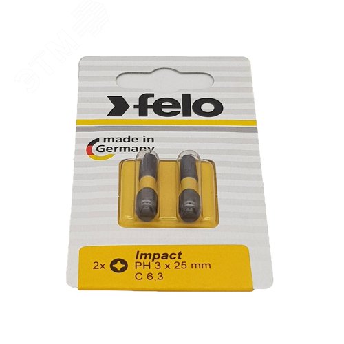 Бита крестовая ударная серия Impact PH 3X25,2 шт - фото 3