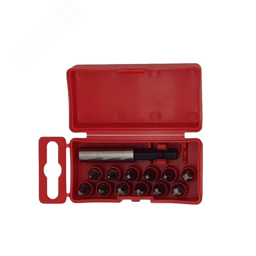 Набор бит PH/PZ Industrial с держателем бит в кейсе, 13 шт - фото 4