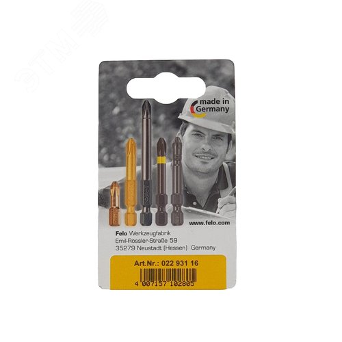 Бита крестовая PH 1/PH 2/PH 3X25, 3 шт в блистере - фото 2