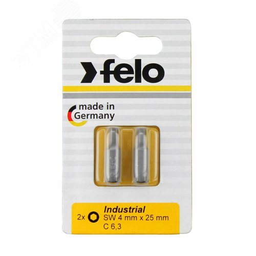 Бита шестигранная 4 мм, 2 шт в блистере - фото 1