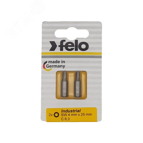 Бита шестигранная 4 мм, 2 шт в блистере - фото 3