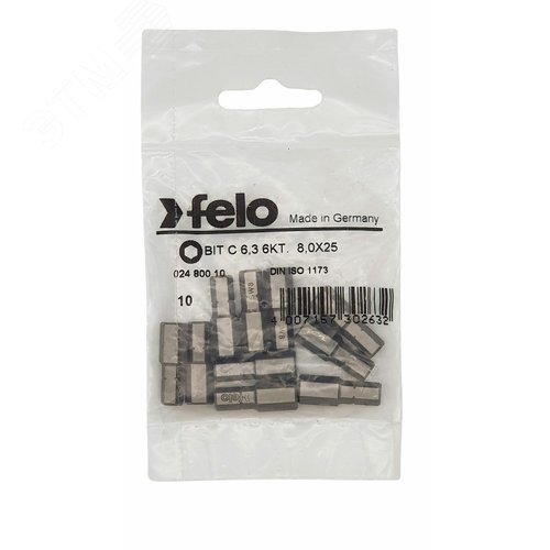 Бита шестигранная серия Industrial HEX 8,0X25, 10 шт - фото 5