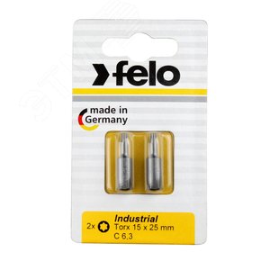 Изображение товара Бита Torx 15X25, серия Industrial, 2 шт в блистере (упак)