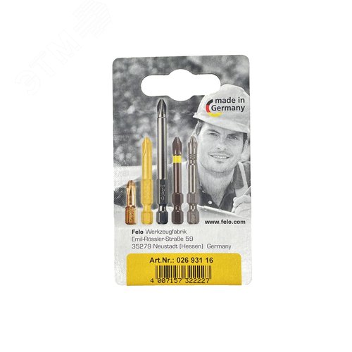 Биты TX10/TX15/TX20 25мм, серия Industrial, 3 шт в блистере - фото 3