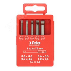 Изображение товара Набор бит SL Industrial 73 мм в кейсе, 5 шт (шт)