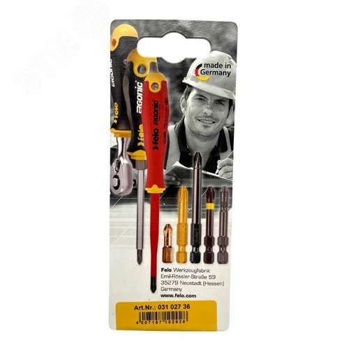 Бита крестовая PZ 2X73, серия Industrial, 2 шт в блистере - фото 3