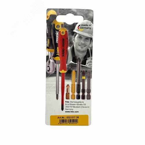 Бита крестовая серия Industrial E6,3 PH 1X73, 2 шт в блистере - фото 4