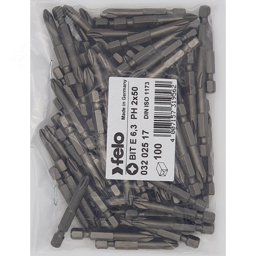 Бита крестовая серия Industrial PH 2X50, 100 шт - фото 2