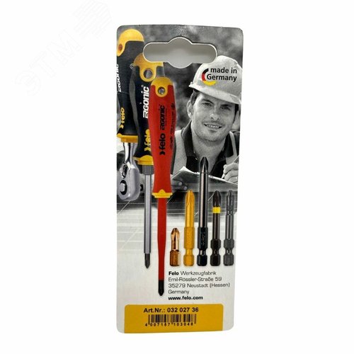 Бита крестовая серия Industrial E6,3 PH 2X73, 2 шт в блистере - фото 4