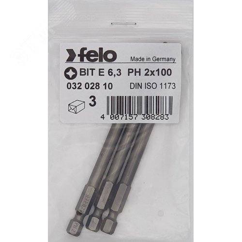 Бита крестовая серия Industrial PH 2X100, 3 шт - фото 2