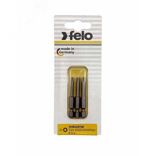 Биты TX15/TX20/TX25 50мм, серия Industrial, 3 шт в блистере - фото 1