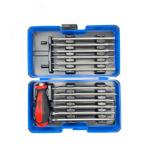 Отвертка торцевая Smart с набором насадок 12 шт в кейсе - фото 3