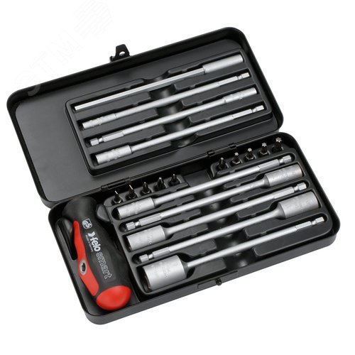 Изображение товара Набор бит SL/PH/Tx/PZ и метрических головок c рукояткой SMART в кейсе, 20 шт (шт)