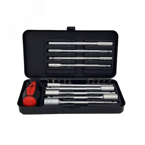 Набор бит SL/PH/Tx/PZ и метрических головок c рукояткой SMART в кейсе, 20 шт - фото 2