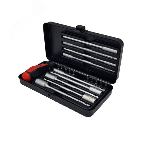 Набор бит SL/PH/Tx/PZ и метрических головок c рукояткой SMART в кейсе, 20 шт - фото 3