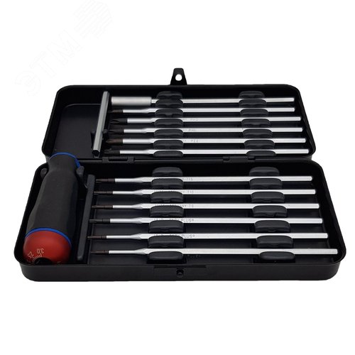 Отвертка c регулировкой крутящего момента Серия Nm 1,5-3,0 с набором насадок 12 шт в кейсе plus/minus - фото 3