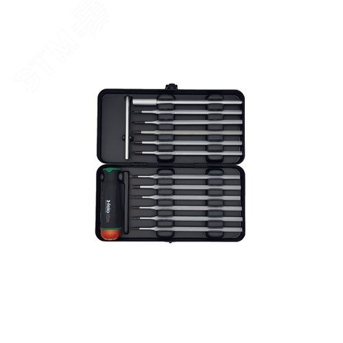 Отвертка c регулировкой крутящего момента Серия Nm 0,6-1,5 с набором насадок 12 шт в кейсе plus/minus - фото 2