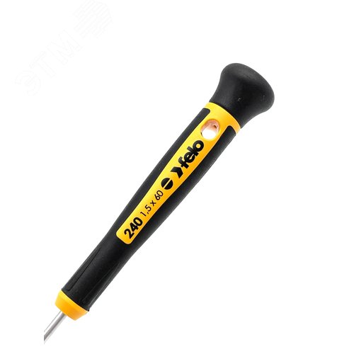 Отвертка шлицевая плоская для точных работ 1,5X0,23X60 - фото 6