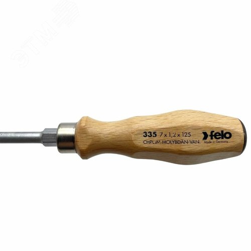 Отвертка с деревянной рукояткой ударная SL 7,0Х1,2 - фото 6