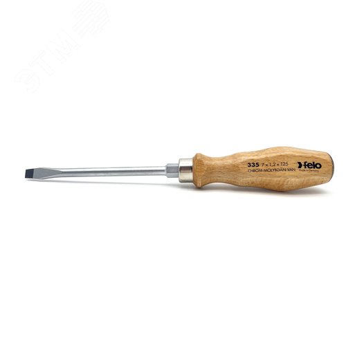 Отвертка с деревянной рукояткой ударная SL 7,0Х1,2 - фото 2