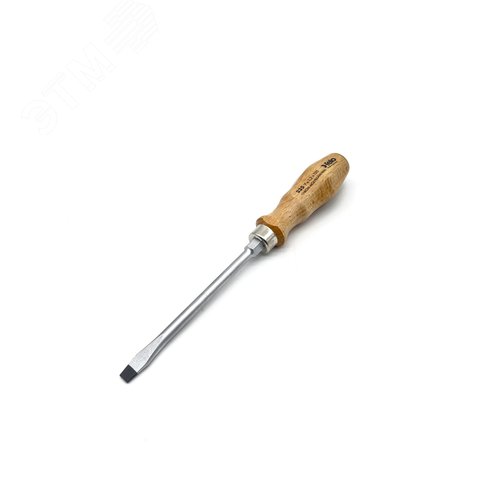 Отвертка с деревянной рукояткой ударная SL 7,0Х1,2 - фото 3