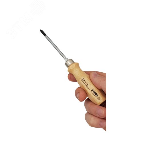 Отвертка с деревянной рукояткой ударная PH 1Х80 - фото 2