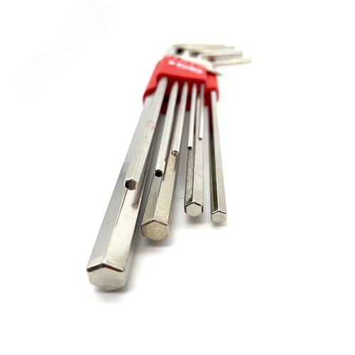 Набор ключей Г-образных шестигранных удлиненных 9шт HEX 1,5-10,0мм - фото 5