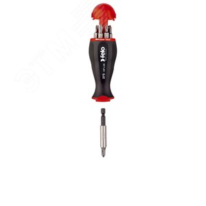 Изображение товара Отвертка с магнитным держателем под биты с набором бит SL, PH, PZ 8шт (шт)