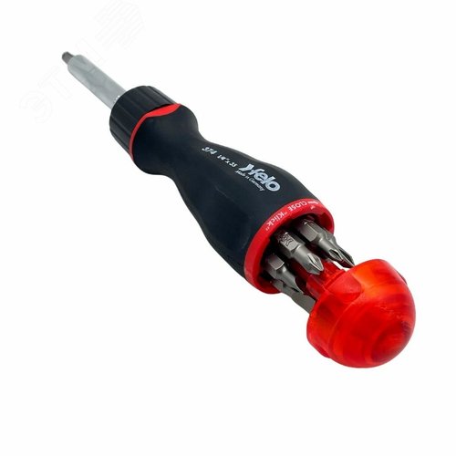 Отвертка с реверсивным механизмом с набором бит SL, PH, PZ 8шт - фото 5