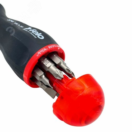 Отвертка с реверсивным механизмом с набором бит SL, PH, PZ 8шт - фото 6