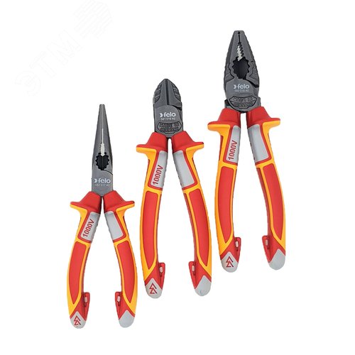 Набор диэлектрических отверток SL/PH ERGONIC, бокорезов, плоскогубцев, длинногубцев, стриппера и отвертки тестера напряжения сети в сумке - фото 3