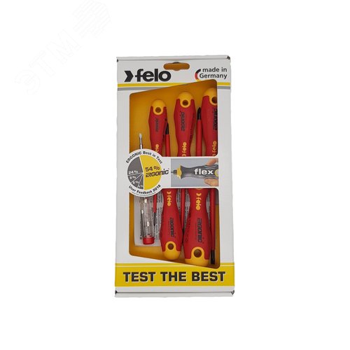 Набор диэлектрических отверток Ergonic с тестером напряжения 6 шт - фото 4