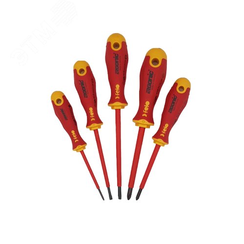 Набор диэлектрических отверток Ergonic с тестером напряжения 6 шт - фото 1