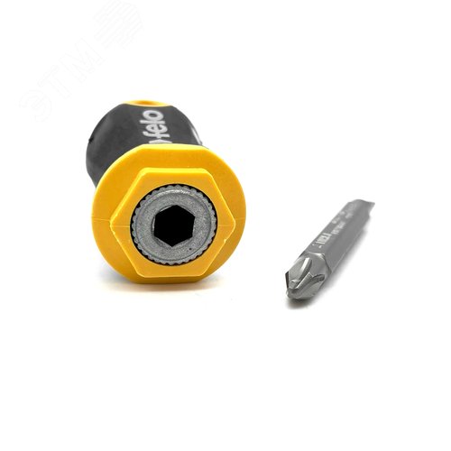 Отвертка Ergonic Stubby с двухсторонней битой SL5.5хPH2 60мм - фото 3