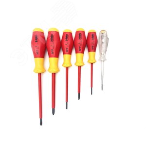 Набор отверток диэлектрических SL/PH, отвертка тестер сети, 6 шт - фото 2