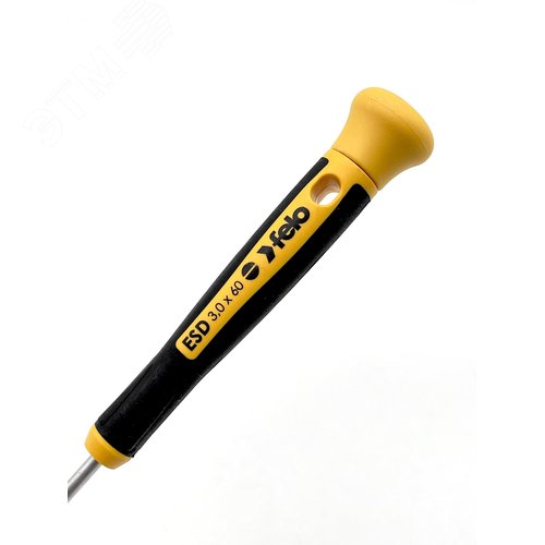 Отвертка для точных работ ESD Safe с защитой от статического напряжения плоская шлицевая 3,0х0,5х60 - фото 6